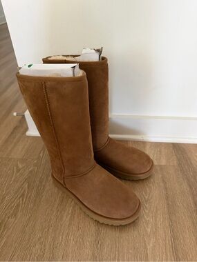 UGG Tall Suede Boots in Chestnut Brown
